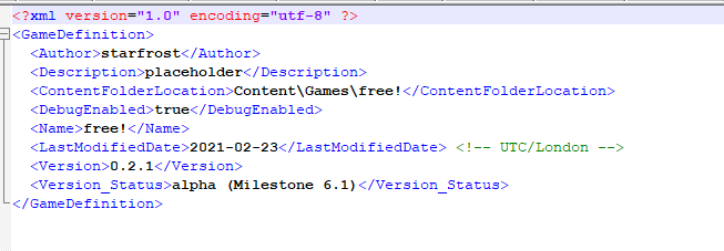 Emerald Game Engine build 1544 (2021-02-24) game definition XML